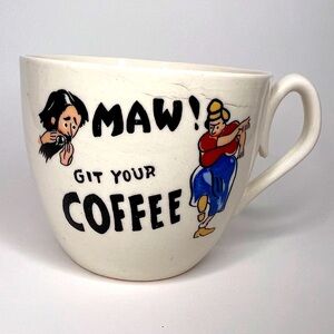 Vintage 1950s Maw Git Yer Coffee Made in Japan Mug *Flawed
